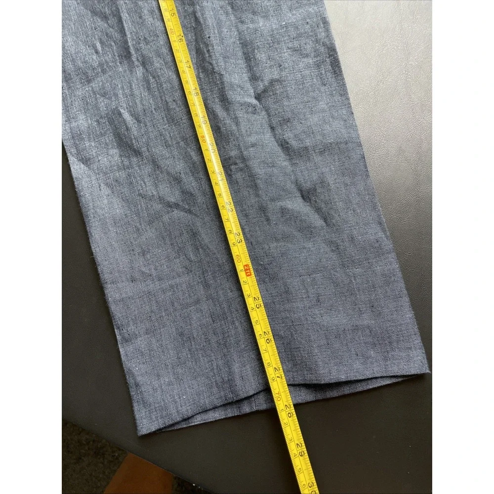 Joseph Abboud 34X27 Heritage Angelico Italian Linen Dress Slate Blue Pants Men's